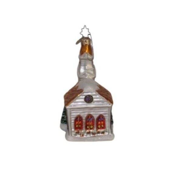 Christopher Radko Chapel Church Blown Glass Ornament EUC - Picture 4 of 8